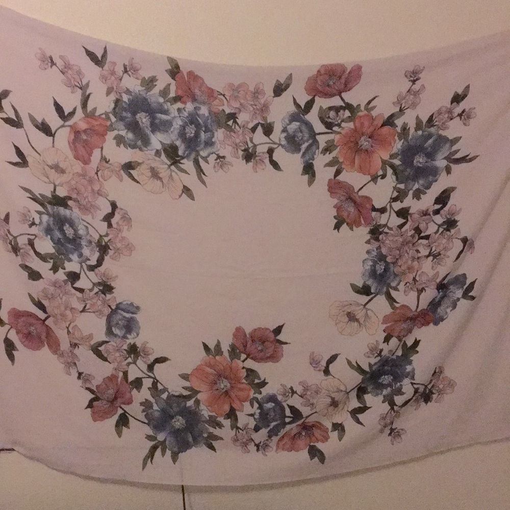 Urban Outfitters Floral Tapestry Wall Hanging Art